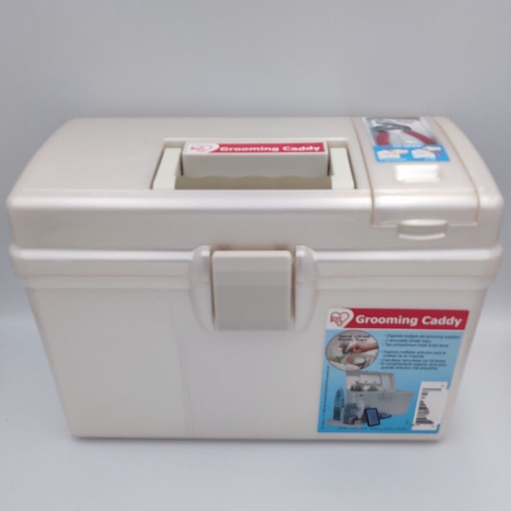 IRIS Grooming Caddy with Handy Lift-out Divider Trays & Top Compartment